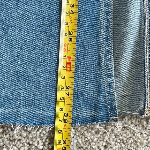 NWT Almost Famous Denim Midi Maxi Pencil Skirt Front Slit Raw Hem Size Small - Picture 12 of 12